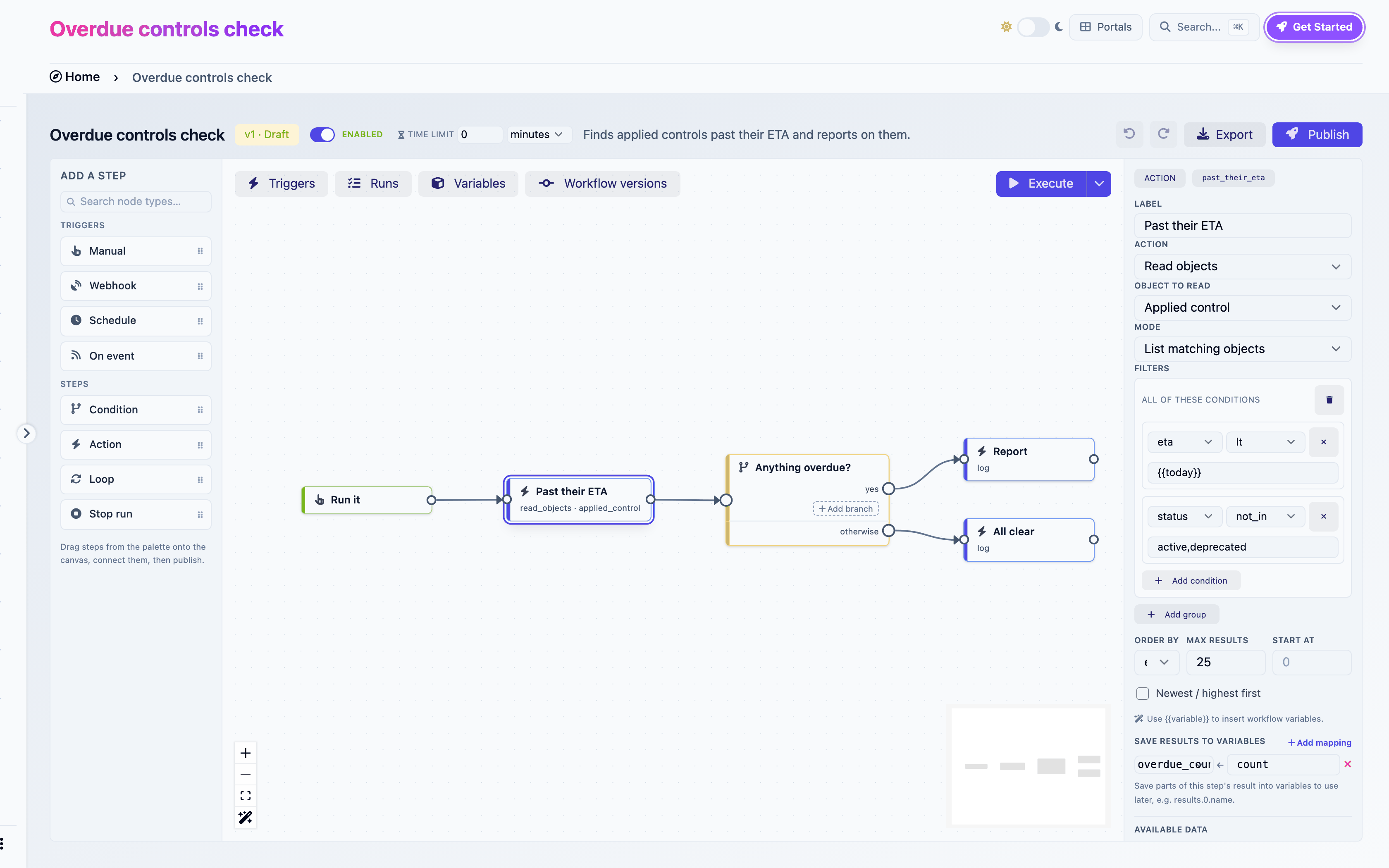 Configuring the Read objects step
